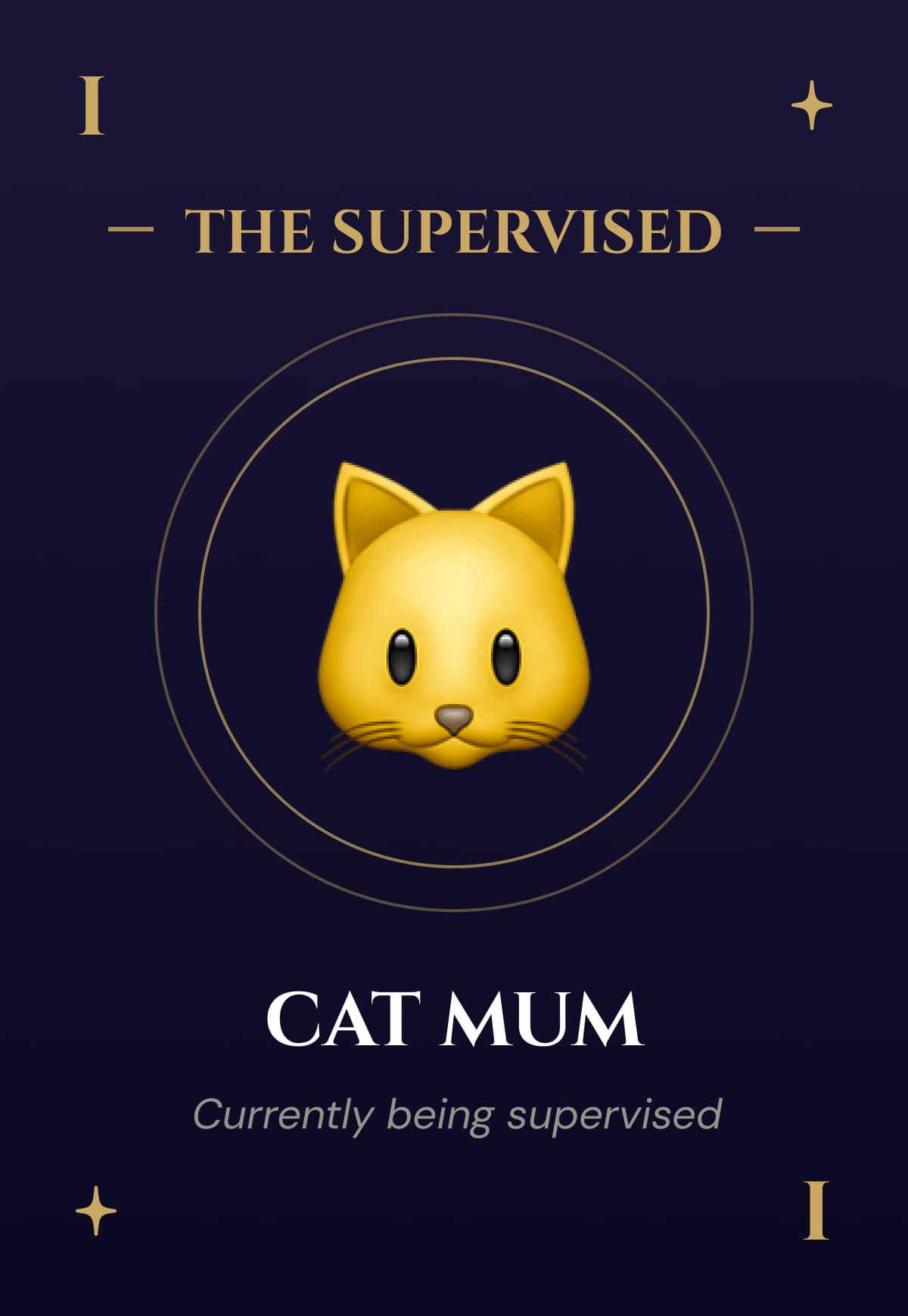 Cat Mum tarot card