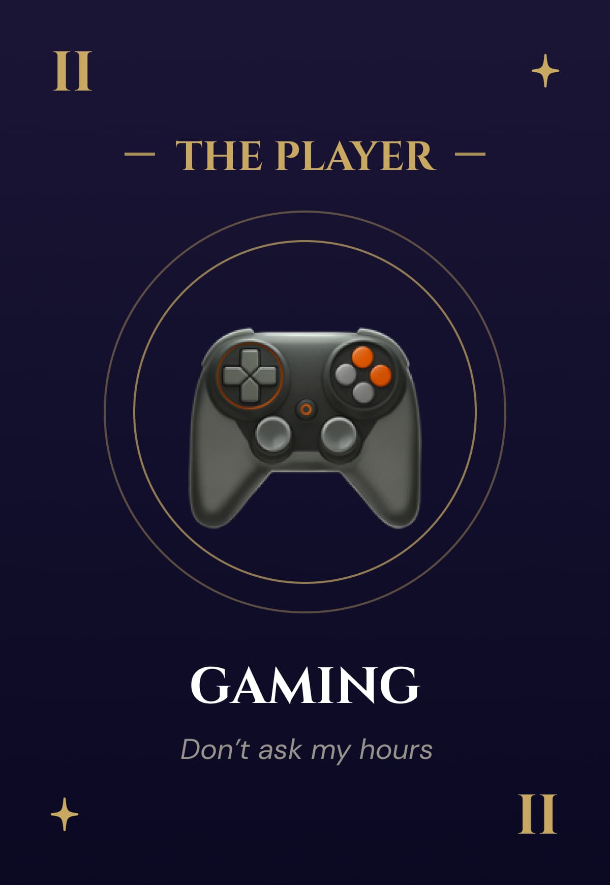 Gaming tarot card